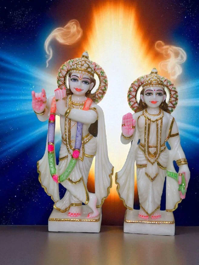 radha krishna statue